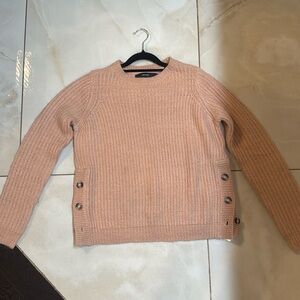Pink Knit Sweater with Buttons